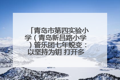 青岛市第四实验小学（青岛新昌路小学）管乐团七年蜕变：以坚持为钥 打开多元成长之门