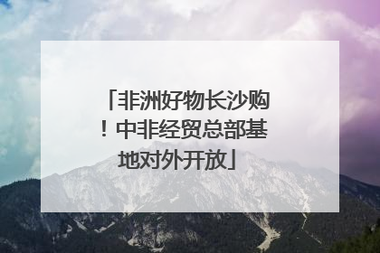 非洲好物长沙购！中非经贸总部基地对外开放