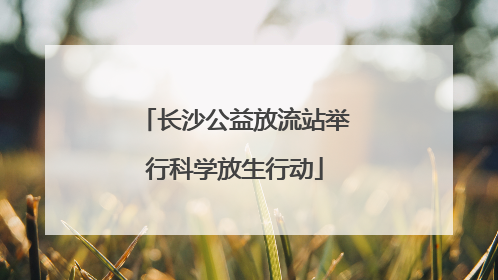 长沙公益放流站举行科学放生行动