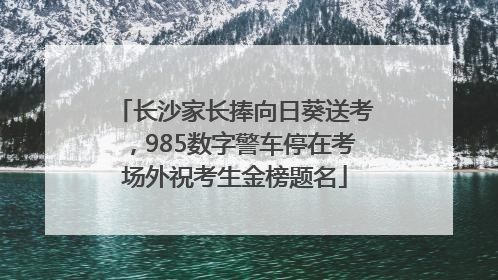 长沙家长捧向日葵送考，985数字警车停在考场外祝考生金榜题名