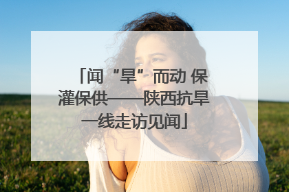 闻“旱”而动 保灌保供——陕西抗旱一线走访见闻