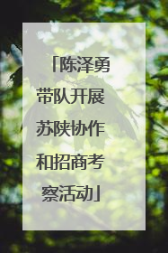 陈泽勇带队开展苏陕协作和招商考察活动