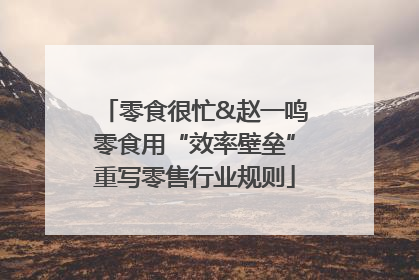 零食很忙&赵一鸣零食用“效率壁垒”重写零售行业规则