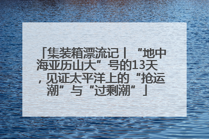 集装箱漂流记丨“地中海亚历山大”号的13天，见证太平洋上的“抢运潮”与“过剩潮”