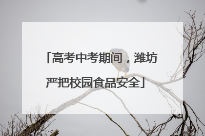 高考中考期间，潍坊严把校园食品安全