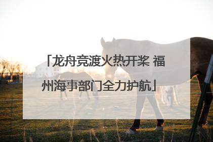 龙舟竞渡火热开桨 福州海事部门全力护航