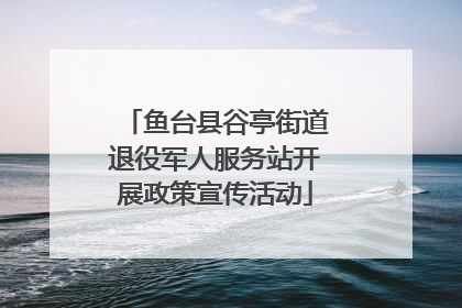 鱼台县谷亭街道退役军人服务站开展政策宣传活动