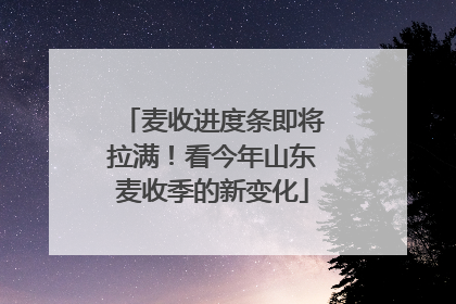 麦收进度条即将拉满！看今年山东麦收季的新变化