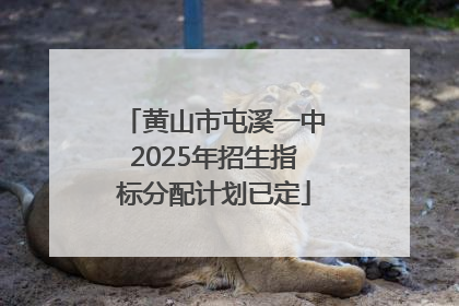黄山市屯溪一中2025年招生指标分配计划已定