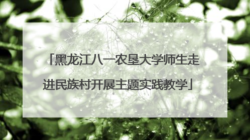 黑龙江八一农垦大学师生走进民族村开展主题实践教学
