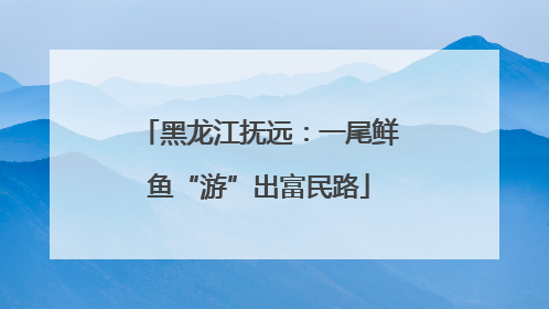 黑龙江抚远：一尾鲜鱼“游”出富民路