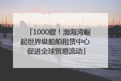 1000艘！渤海湾崛起世界级船舶租赁中心 促进全球贸易流动