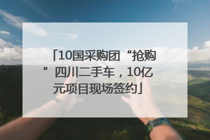 10国采购团“抢购”四川二手车，10亿元项目现场签约