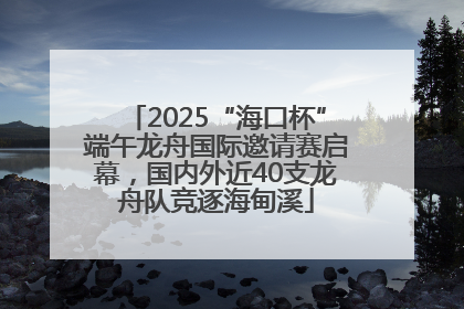 2025“海口杯”端午龙舟国际邀请赛启幕，国内外近40支龙舟队竞逐海甸溪