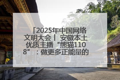 2025年中国网络文明大会丨 安徽本土优质主播“熊猫1108”：做更多正能量的事情 带给大家快乐