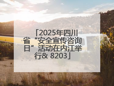 2025年四川省“安全宣传咨询日”活动在内江举行& 8203