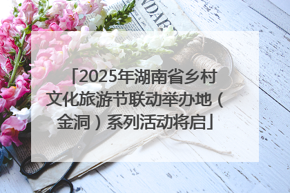 2025年湖南省乡村文化旅游节联动举办地（金洞）系列活动将启