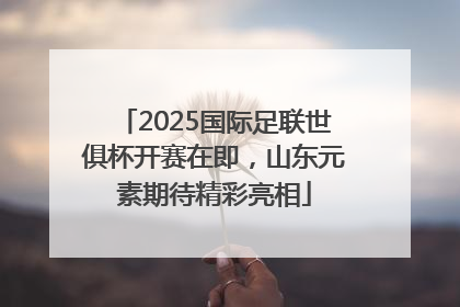 2025国际足联世俱杯开赛在即，山东元素期待精彩亮相