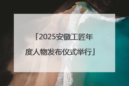 2025安徽工匠年度人物发布仪式举行