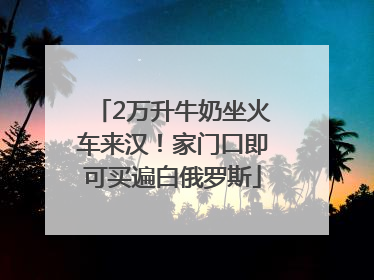 2万升牛奶坐火车来汉！家门口即可买遍白俄罗斯