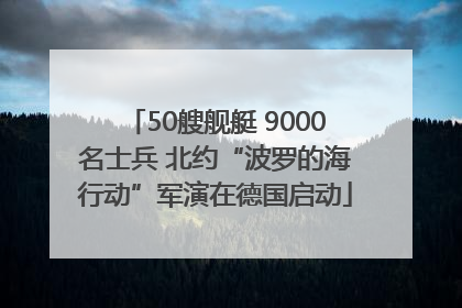 50艘舰艇 9000名士兵 北约“波罗的海行动”军演在德国启动