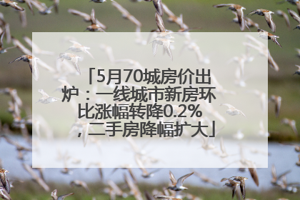 5月70城房价出炉：一线城市新房环比涨幅转降0.2%，二手房降幅扩大