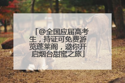 @全国应届高考生，持证可免费游览蓬莱阁，邀你开启烟台甜蜜之旅