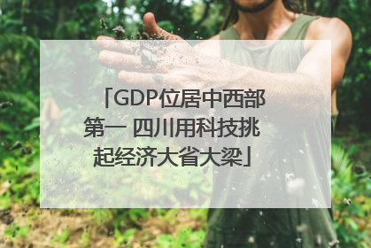 GDP位居中西部第一 四川用科技挑起经济大省大梁