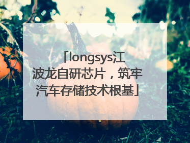 longsys江波龙自研芯片，筑牢汽车存储技术根基